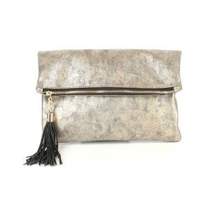 Shiraleah Gold Metallic Clutch